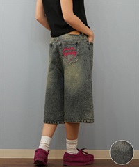 THRASHER スラッシャー ハーフパンツ ショートパンツ レディース ユニセックス デニム パンツ Gパン 刺しゅう 253TH2SP043