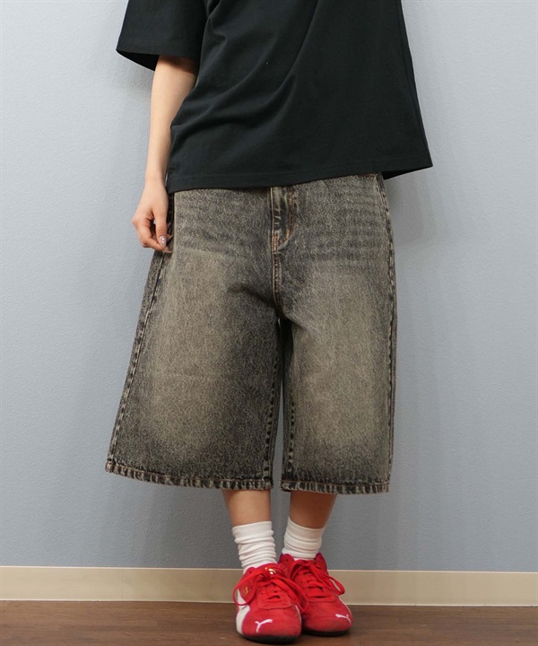 THRASHER スラッシャー ハーフパンツ ショートパンツ レディース ユニセックス デニム パンツ Gパン 刺しゅう 253TH2SP043