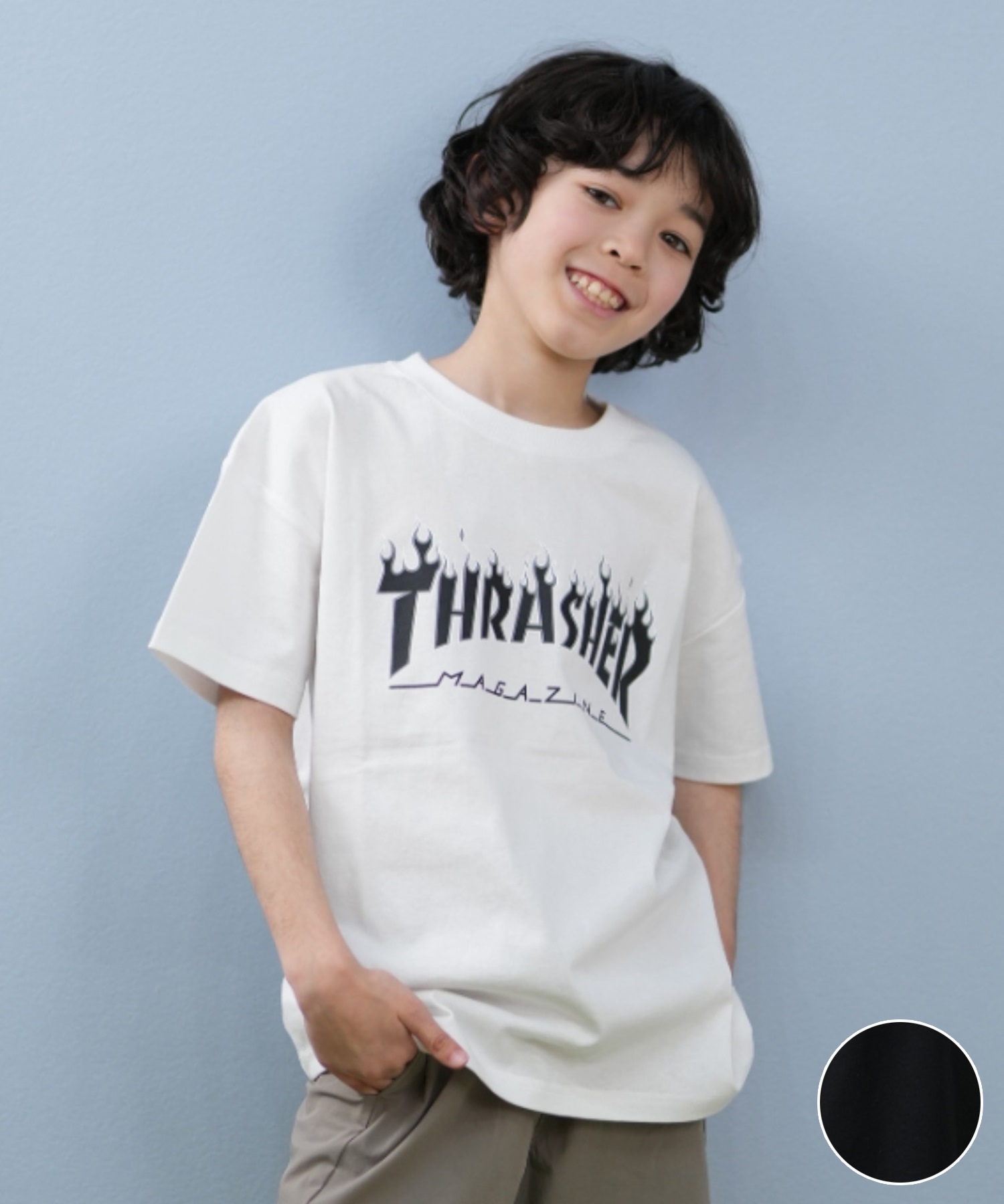 THRASHER スラッシャー 半袖 Tシャツ キッズ ジュニア FRAME