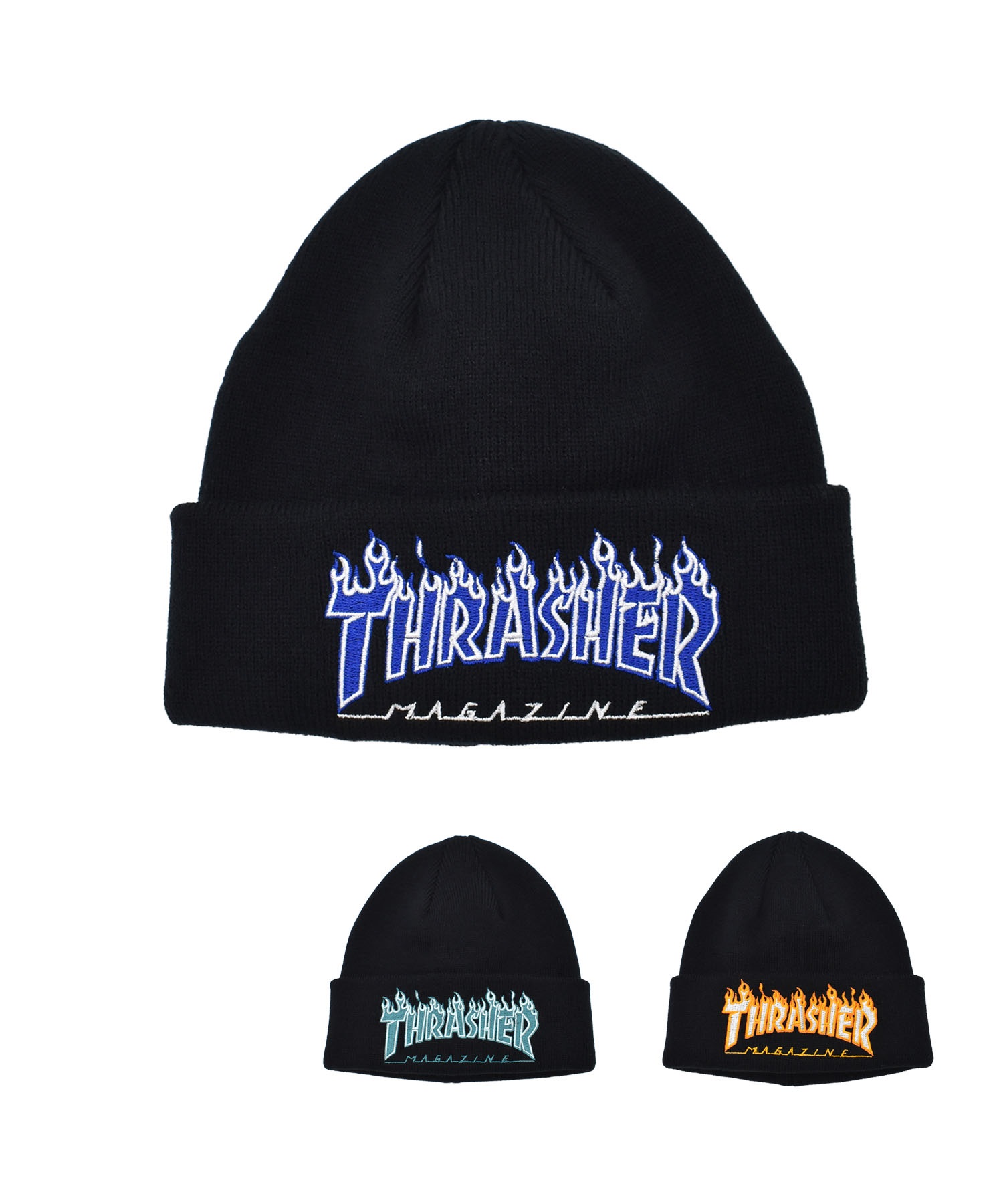 THRASHER スラッシャー ニット帽 ビーニー ニットキャップ FLAME LOGO