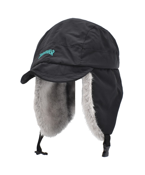 THRASHER スラッシャー キャップ 帽子 キッズ ジュニア 子供 パイロットキャップ トラッパー 撥水 25TH-C52K