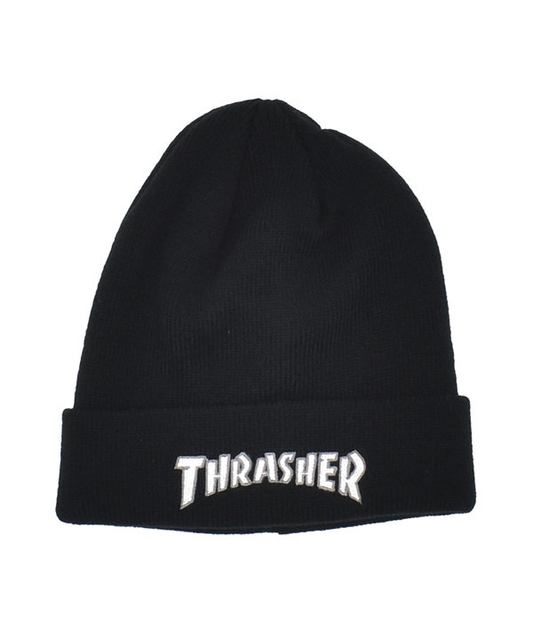THRASHER スラッシャー ビーニー ニットキャップ ニット帽 帽子 キッズ ジュニア 子供 ロゴ 25TH-N55K
