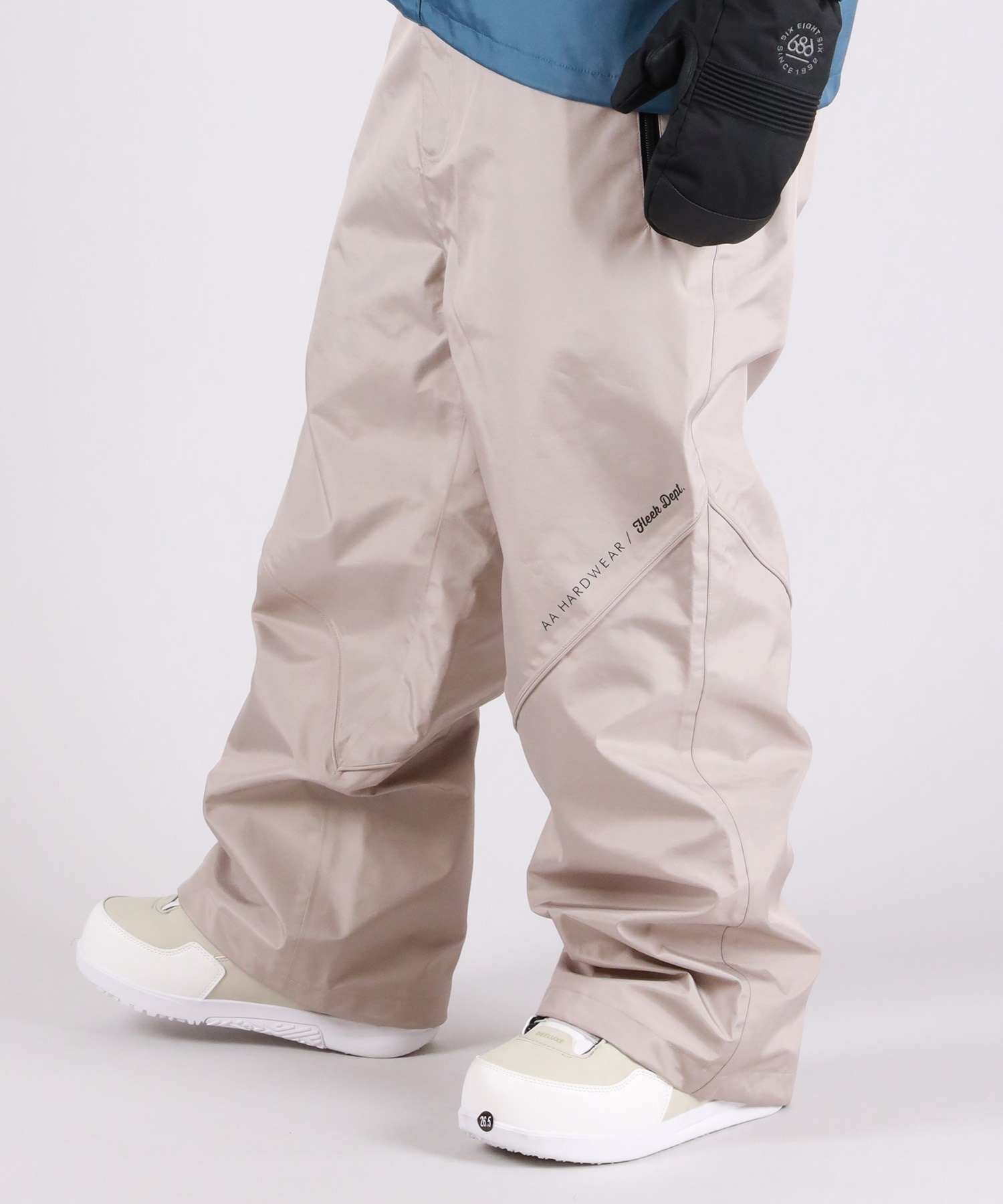 【2526】AA HARDWEAR ダブルエー ハードウェア スノーボード ウェア パンツ ユニセックス FLEEK PANTS ムラサキスポーツ 25-26モデル MM D4(BEIGE-S)