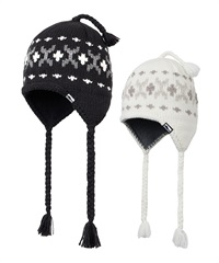 DIMITO ディミト SIMPLE CROCHET EAR FLAP BEANIE スノーボード ビーニー ニットキャップ ユニセックス ムラサキスポーツ 25-26モデル(BLACK-FREE)