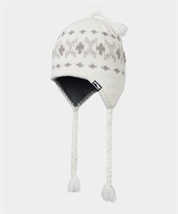 DIMITO ディミト SIMPLE CROCHET EAR FLAP BEANIE スノーボード ビーニー ニットキャップ ユニセックス ムラサキスポーツ 25-26モデル(WHITE-FREE)