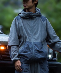 DEAR LAUREL ディアローレル アウター メンズ フリースジャケット POLARTEC ポーラテック フィッシング 保温 セットアップ対応 D25F-0109(GRY-M)