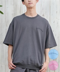 DEAR LAUREL ディアローレル トレーナー メンズ 半袖 クルーネック スウェットシャツ CAL PIGMENT S S CREW セットアップ対応 D25S1101