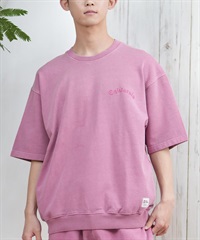 DEAR LAUREL ディアローレル トレーナー メンズ 半袖 クルーネック スウェットシャツ CAL PIGMENT S S CREW セットアップ対応 D25S1101