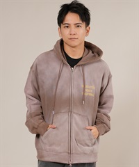 DEAR LAUREL ディアローレル ジップアップ パーカー メンズ 古着風 ヴィンテージ加工 D25F-1203 ムラサキスポーツ限定(BRN-M)