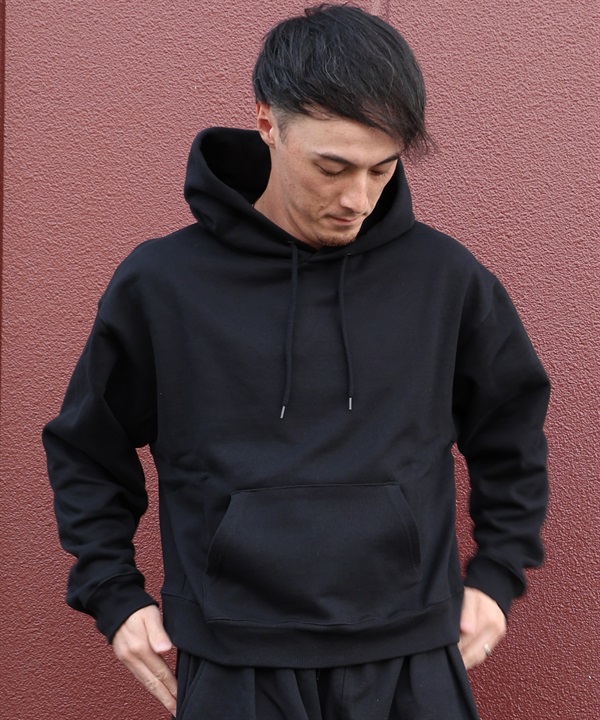 DEAR LAUREL ディアローレル プルオーバー パーカー メンズ シンプル ショート丈 HEAVY SWEAT HOODIE D25F-1204