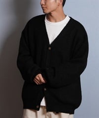 DEAR LAUREL ディアローレル カーディガン ニット セーター メンズ KNIT CARDIGAN D25F-1302(BLK-M)