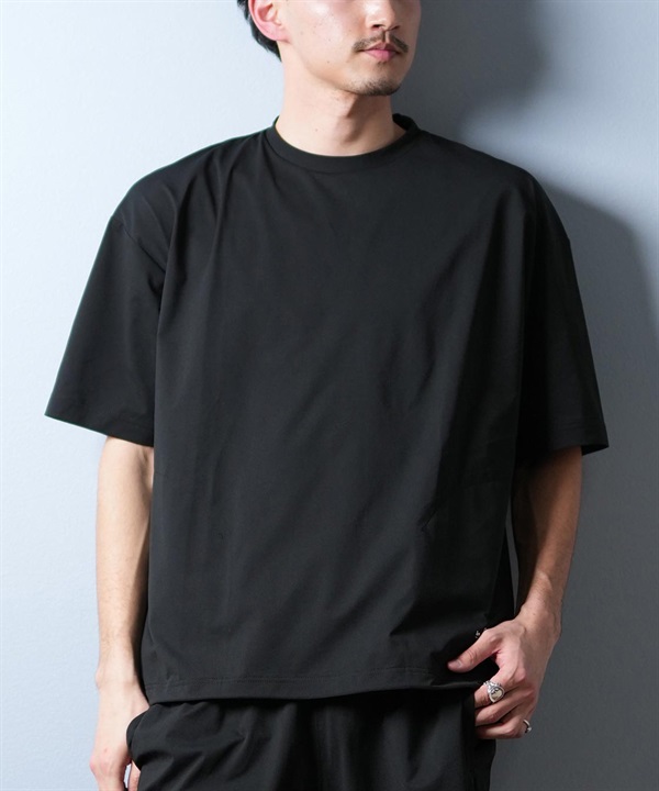 DEAR LAUREL ディアローレル 半袖 Tシャツ メンズ 接触冷感 吸汗速乾 無地 シンプル UT COOL DOT TEE D25S2102