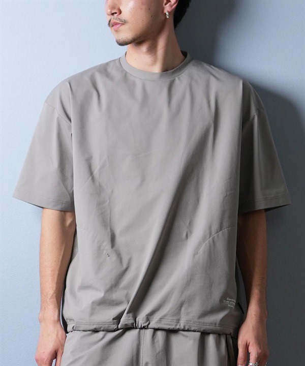 DEAR LAUREL ディアローレル 半袖 Tシャツ メンズ 接触冷感 吸汗速乾 無地 シンプル UT COOL DOT TEE D25S2102