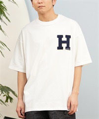 DEAR LAUREL ディアローレル 半袖 Tシャツ メンズ 抗菌防臭 UVケア 接触冷感 CAL PATCH TEE D25S2105(WHT-M)