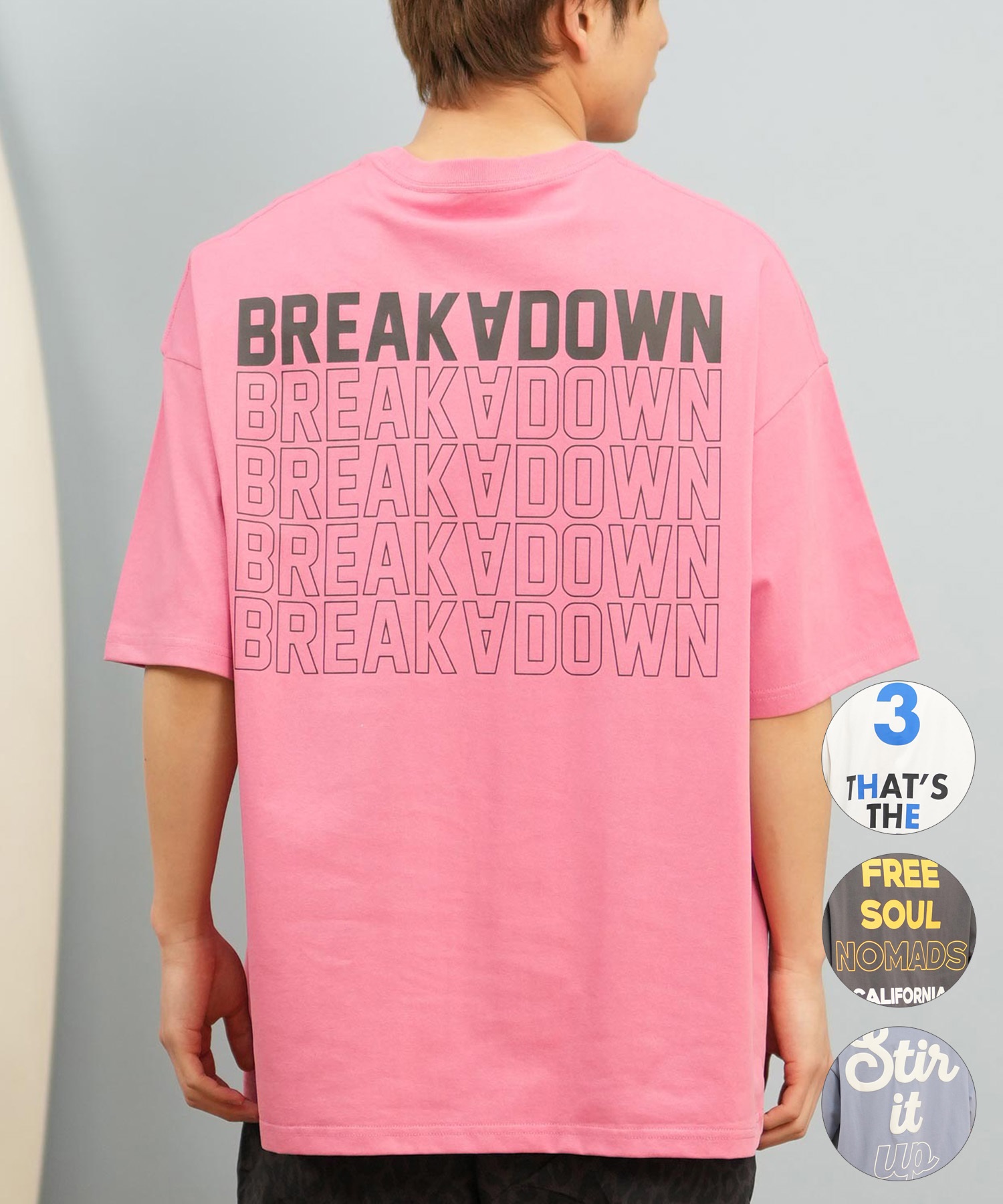 DEAR LAUREL ディアローレル 半袖 Tシャツ メンズ バックプリント 抗菌防臭 UVケア 接触冷感 CAL MESSAGE TEE D25S2107(WHT-M)