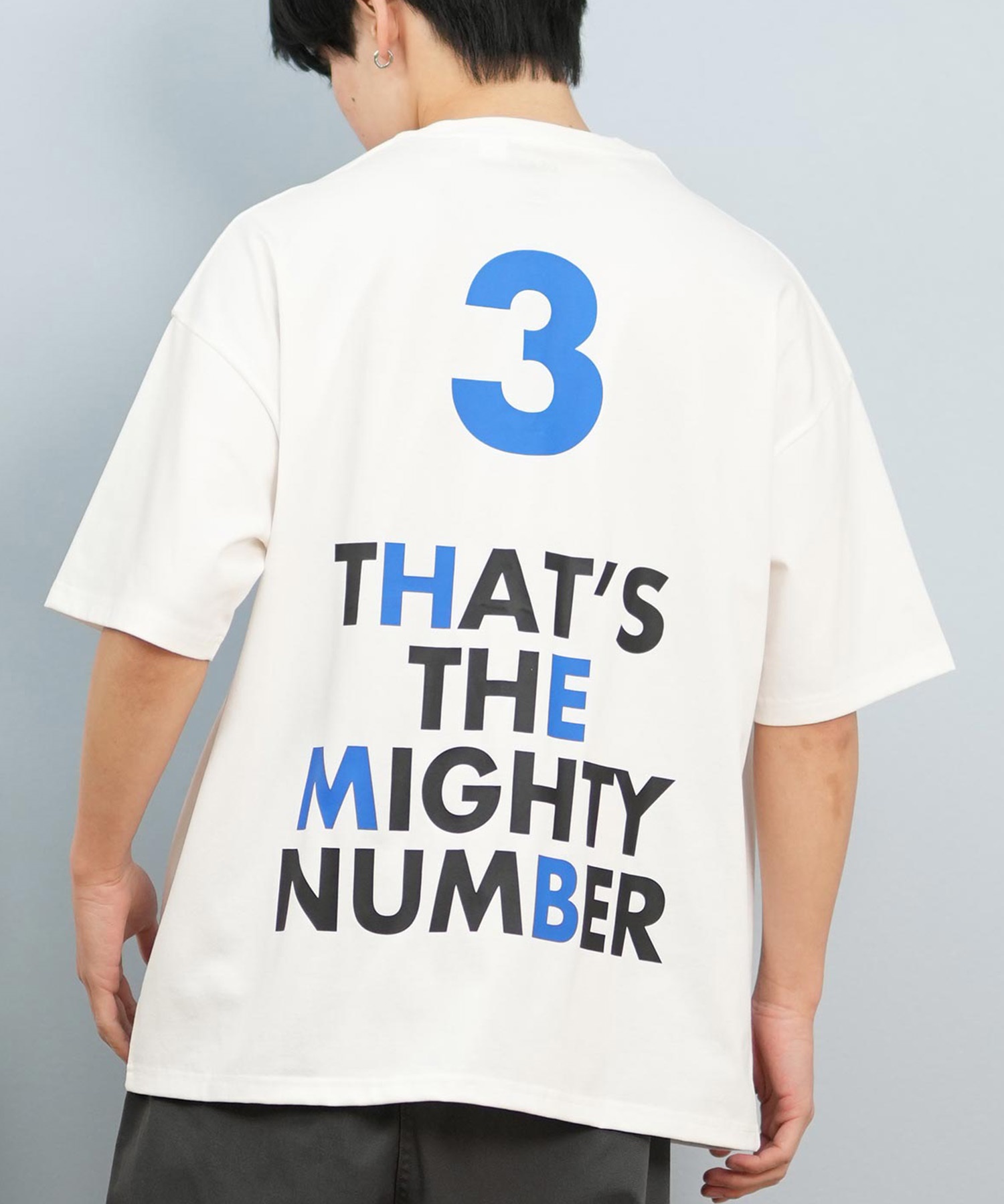 DEAR LAUREL ディアローレル 半袖 Tシャツ メンズ バックプリント 抗菌防臭 UVケア 接触冷感 CAL MESSAGE TEE D25S2107(WHT-M)