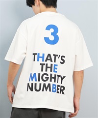 DEAR LAUREL ディアローレル 半袖 Tシャツ メンズ バックプリント 抗菌防臭 UVケア 接触冷感 CAL MESSAGE TEE D25S2107(WHT-M)