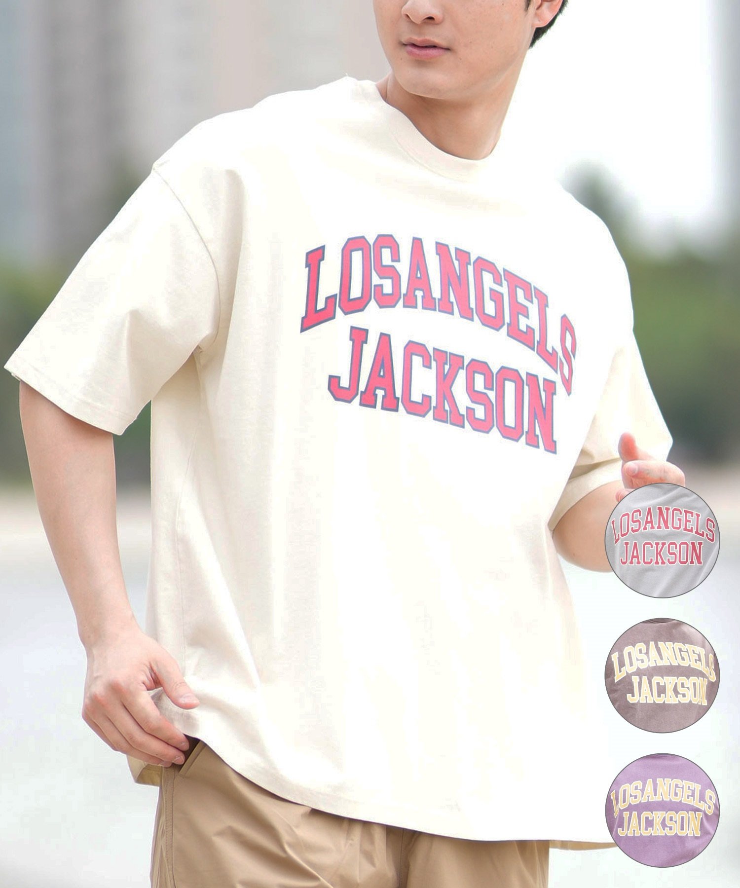 DEAR LAUREL ディアローレル 半袖 Tシャツ メンズ フロントプリント ヴィンテージ風 JM LA JACSON DL25S-JM02