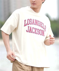 DEAR LAUREL ディアローレル 半袖 Tシャツ メンズ フロントプリント ヴィンテージ風 JM LA JACSON DL25S-JM02(OFF-M)