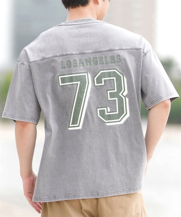 DEAR LAUREL ディアローレル 半袖 Tシャツ メンズ バックプリント ヴィンテージ風 JM FOOTBALL TEE DL25S-JM05