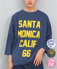 DEAR LAUREL ディアローレル 長袖 Tシャツ メンズ 七分袖 ロンT フロントプリント CAL 3 4 SLEEVE TEE D25S2200(WHT-M)