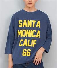 DEAR LAUREL ディアローレル 長袖 Tシャツ メンズ 七分袖 ロンT フロントプリント CAL 3 4 SLEEVE TEE D25S2200(NVY-M)