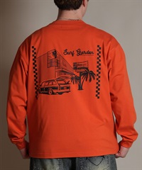 DEAR LAUREL ディアローレル 長袖 Tシャツ ロンT メンズ バックプリント SURF GARDEN LONG SLEEVE D25F-2201(ORG-M)
