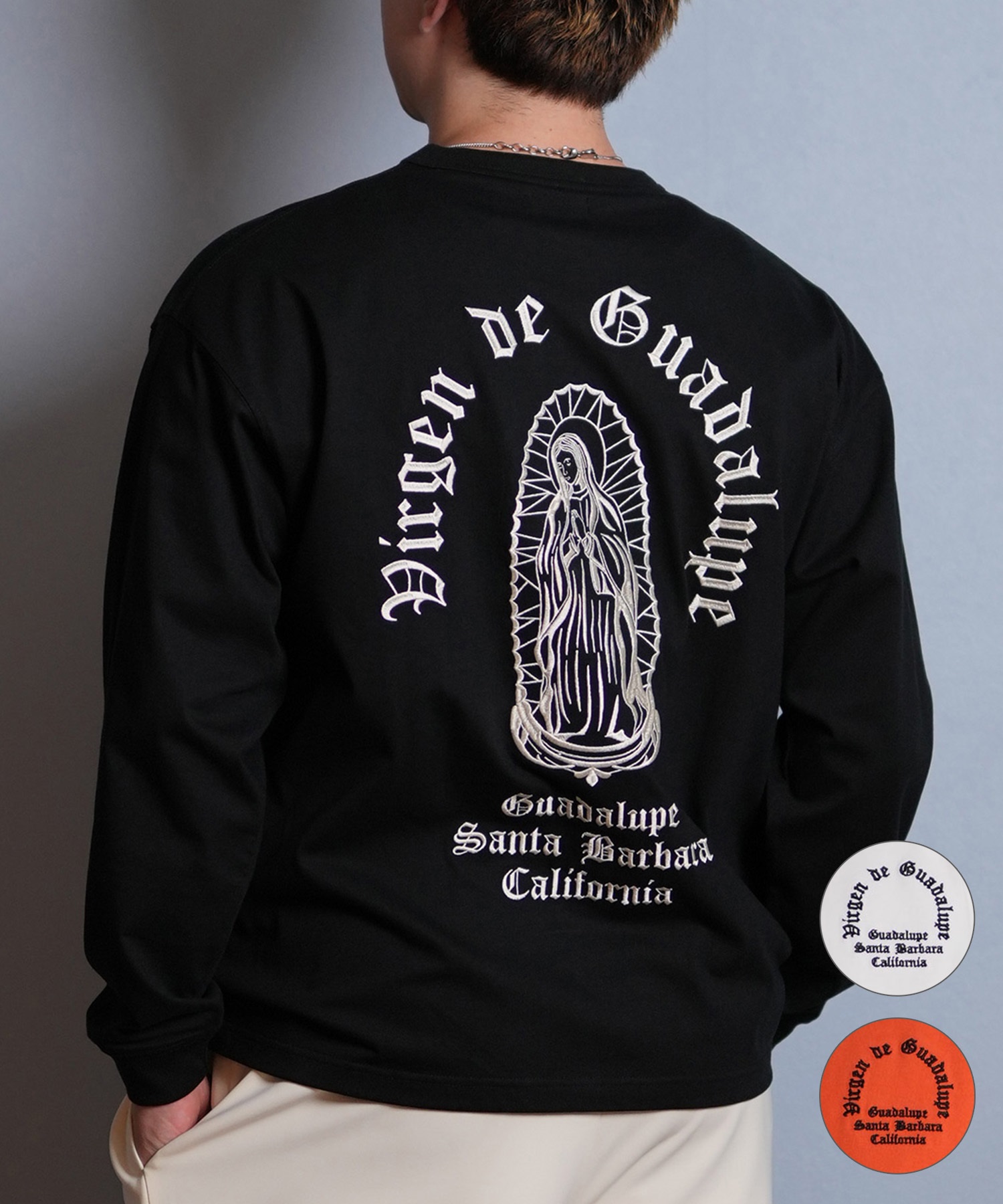 DEAR LAUREL ディアローレル 長袖 Tシャツ ロンT メンズ バックプリント MARIA LONG SLEEVE D25F-2202(OFF-M)