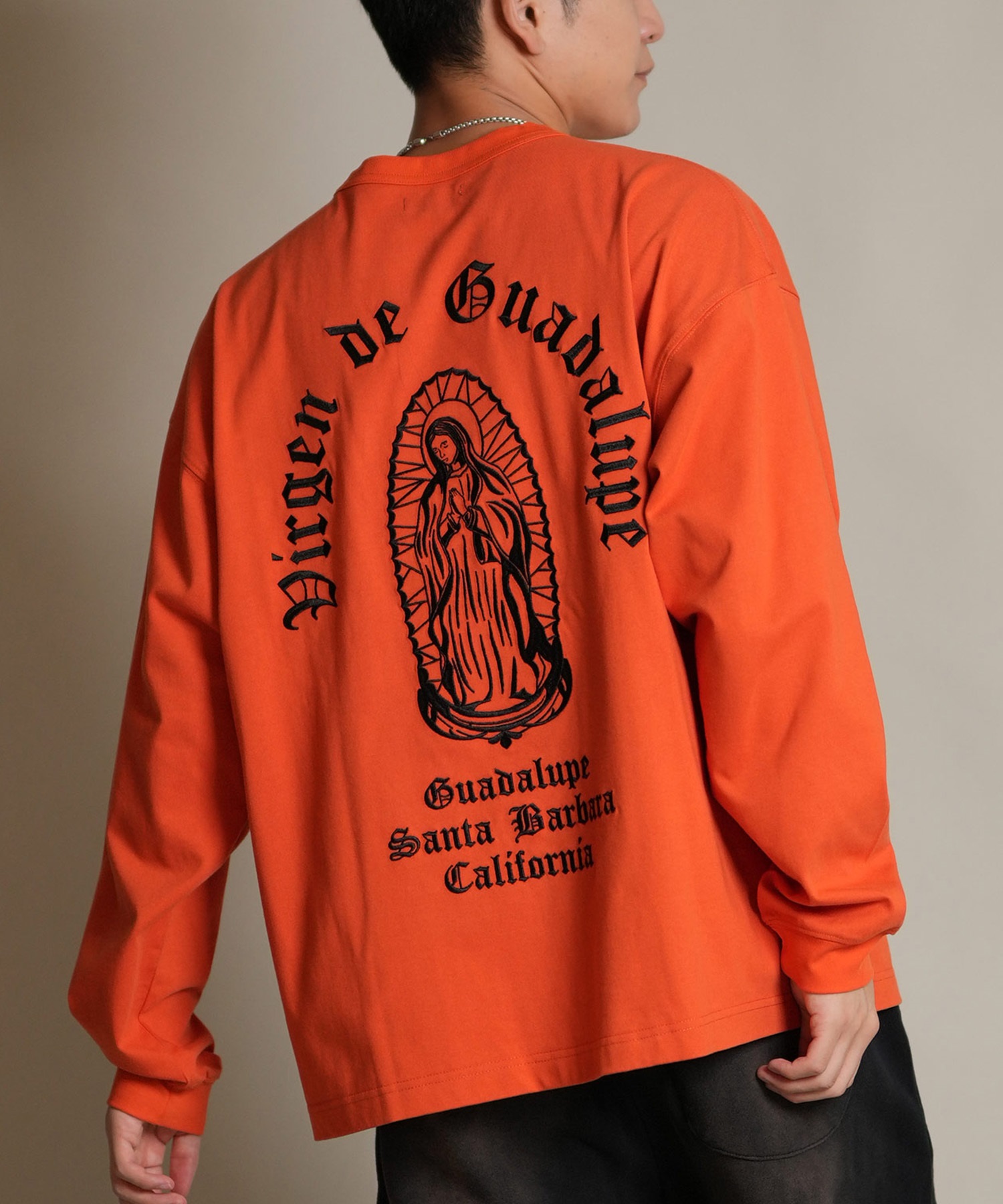 DEAR LAUREL ディアローレル 長袖 Tシャツ ロンT メンズ バックプリント MARIA LONG SLEEVE D25F-2202(ORG-M)