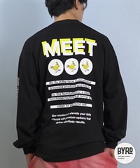 DEAR LAUREL ディアローレル × BYRD バード コラボ 長袖 Tシャツ ロンT メンズ バックプリント DL25F-BYRD01(WHT-M)