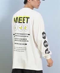 DEAR LAUREL ディアローレル × BYRD バード コラボ 長袖 Tシャツ ロンT メンズ バックプリント DL25F-BYRD01(WHT-M)