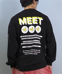 DEAR LAUREL ディアローレル × BYRD バード コラボ 長袖 Tシャツ ロンT メンズ バックプリント DL25F-BYRD01(BLK-M)