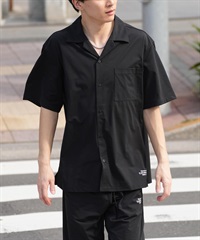 DEAR LAUREL ディアローレル 半袖 シャツ メンズ ワンポイント ロゴ シンプル 接触冷感 セットアップ対応 D25S2401