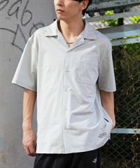 DEAR LAUREL ディアローレル 半袖 シャツ メンズ ワンポイント ロゴ シンプル 接触冷感 セットアップ対応 D25S2401