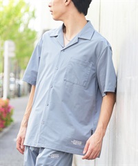 DEAR LAUREL ディアローレル 半袖 シャツ メンズ ワンポイント ロゴ シンプル 接触冷感 セットアップ対応 D25S2401