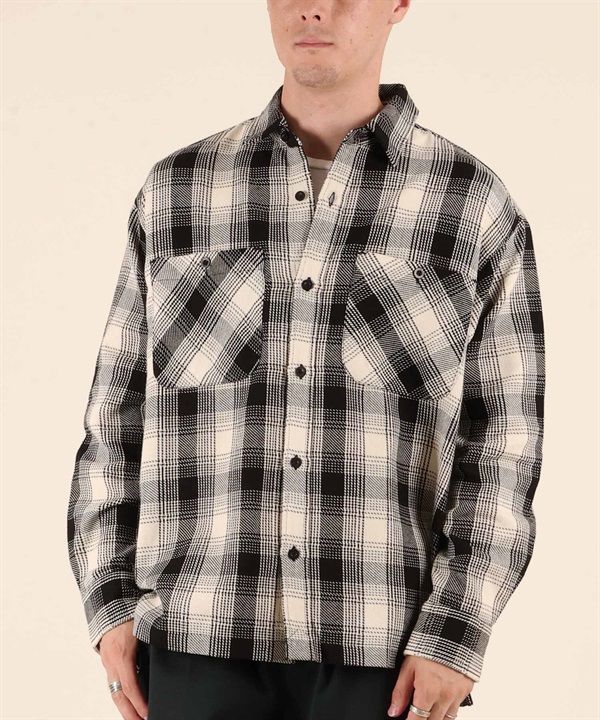 DEAR LAUREL ディアローレル 長袖 シャツ メンズ チェック ネルシャツ HEAVY FLANNEL SHIRT D25F-2601