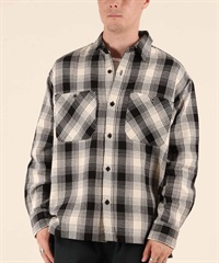 DEAR LAUREL ディアローレル 長袖 シャツ メンズ チェック ネルシャツ HEAVY FLANNEL SHIRT D25F-2601(OFF-M)