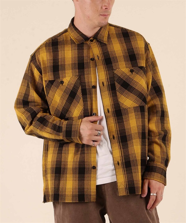 DEAR LAUREL ディアローレル 長袖 シャツ メンズ チェック ネルシャツ HEAVY FLANNEL SHIRT D25F-2601