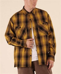 DEAR LAUREL ディアローレル 長袖 シャツ メンズ チェック ネルシャツ HEAVY FLANNEL SHIRT D25F-2601(MUS-M)