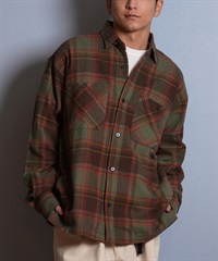DEAR LAUREL ディアローレル 長袖 シャツ メンズ チェック ネルシャツ FLANNEL SHIRT D25F-2603(KHA-M)
