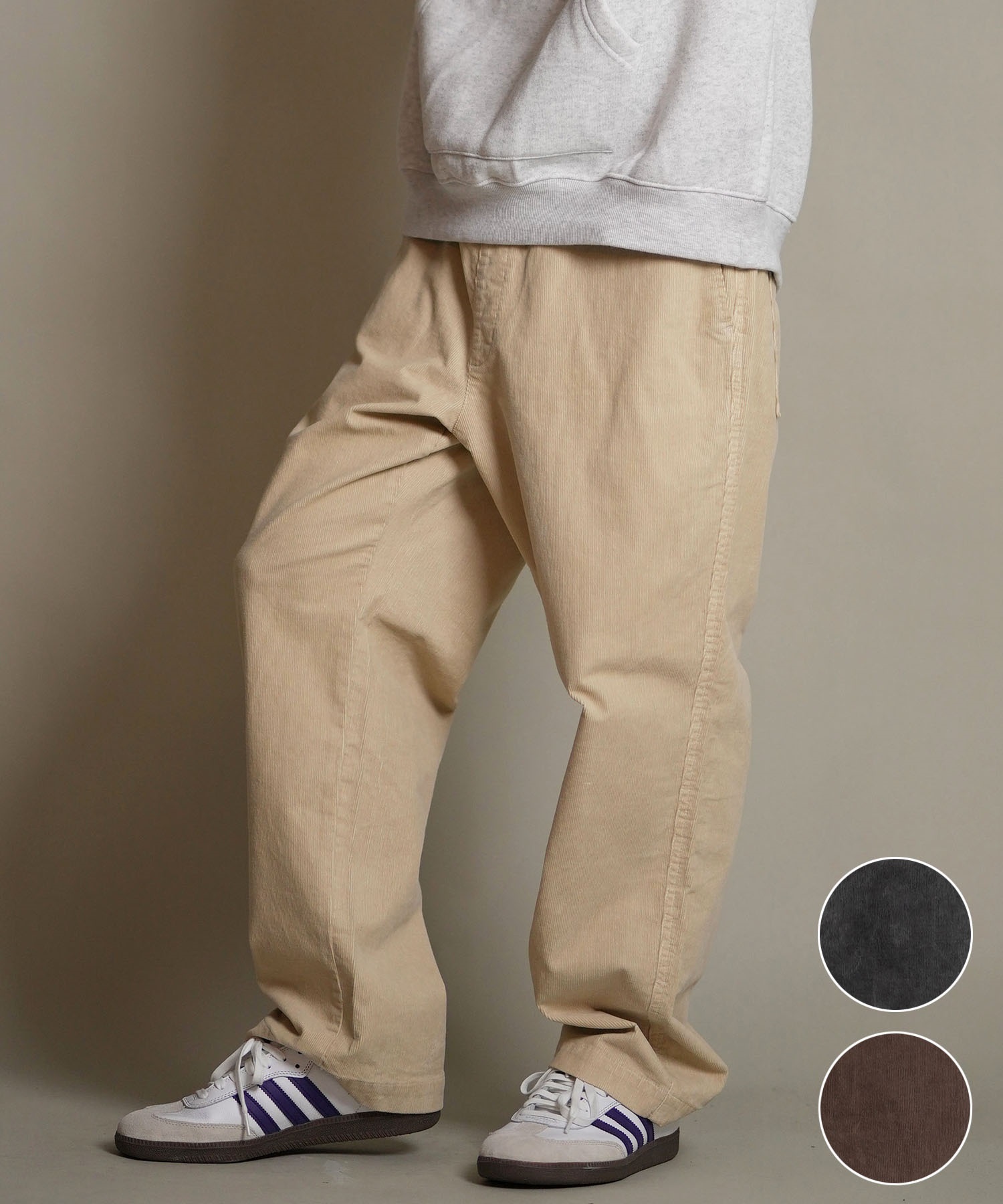 DEAR LAUREL ディアローレル ロングパンツ メンズ コーデュロイ CORDUROY PANTS D25F-3102(BRN-M)