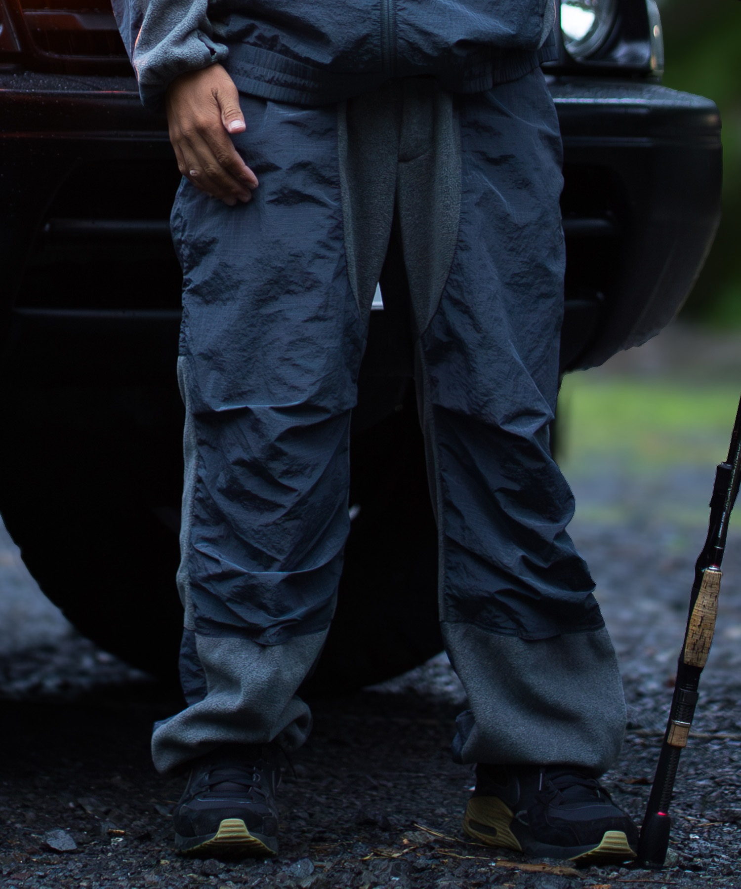 DEAR LAUREL ディアローレル ロングパンツ メンズ フリースパンツ POLARTEC ポーラテック フィッシング 保温 セットアップ対応 D25F-3107(GRY-M)