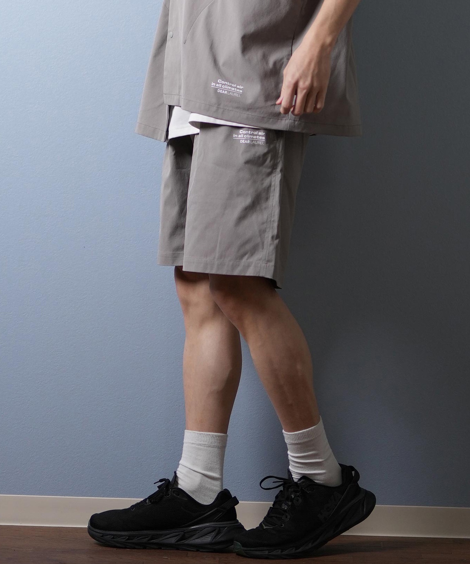 DEAR LAUREL ディアローレル ハーフパンツ ショートパンツ メンズ ショーツ 接触冷感 吸汗速乾 COOL SHORTS D25S3308(GRY-M)