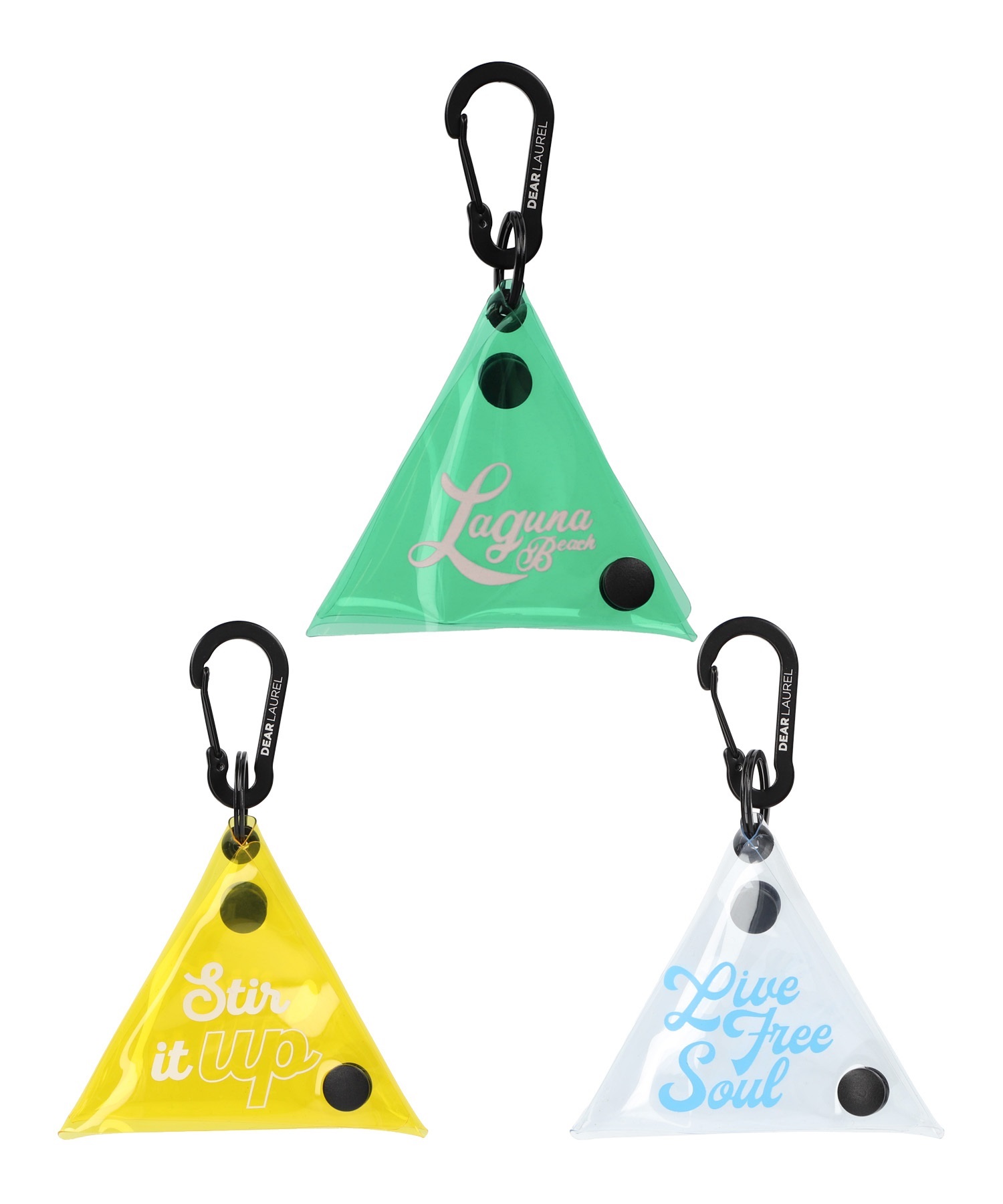 DEAR LAUREL ディアローレル 財布 ウォレット TRYANGLE COIN CASE DL25S10603(CLEAR-ONE)