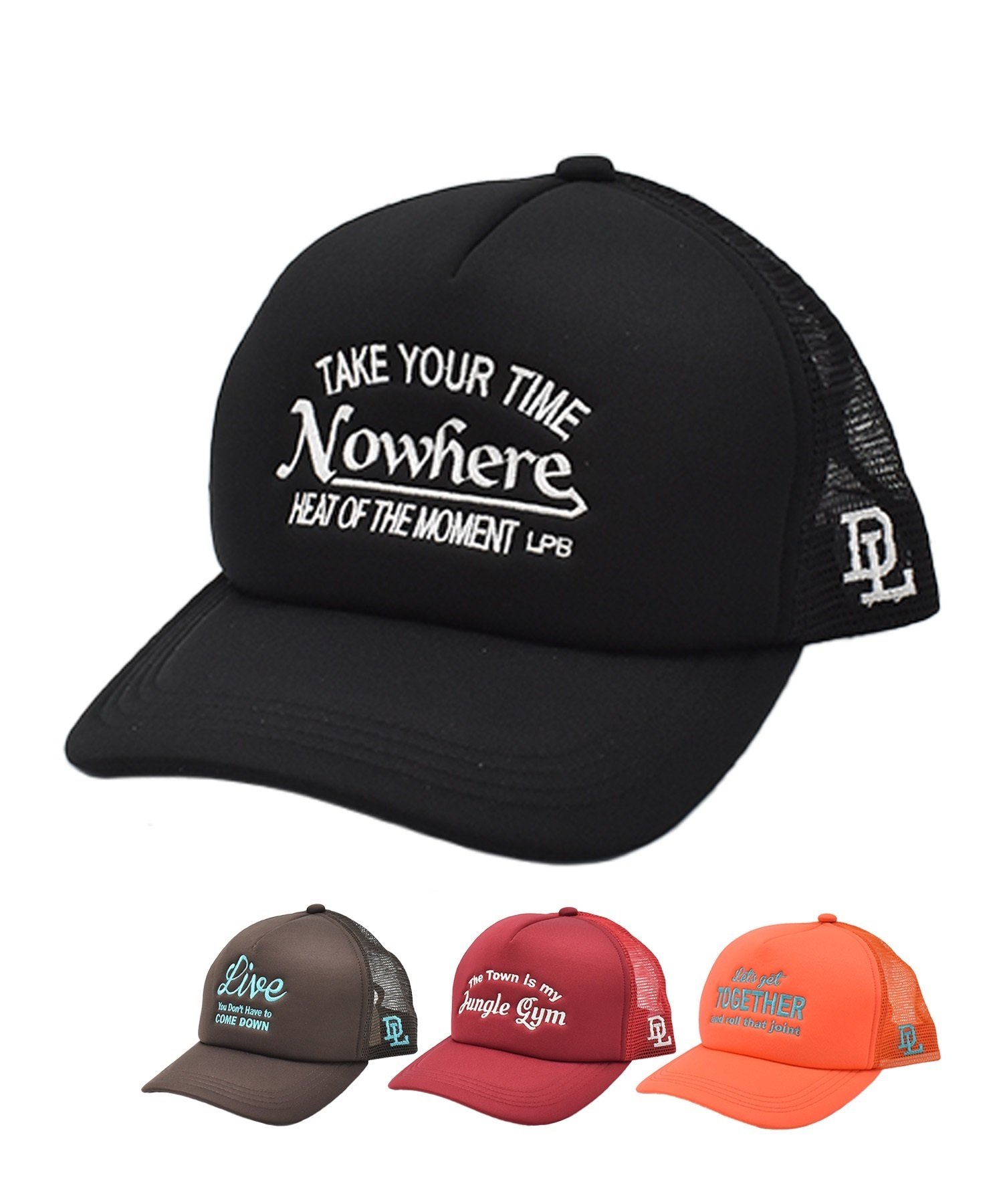 DEAR LAUREL ディアローレル キャップ メッシュ NB2134DLトラッカーメッシュキャップ DL25S611140(BLK-ONE)
