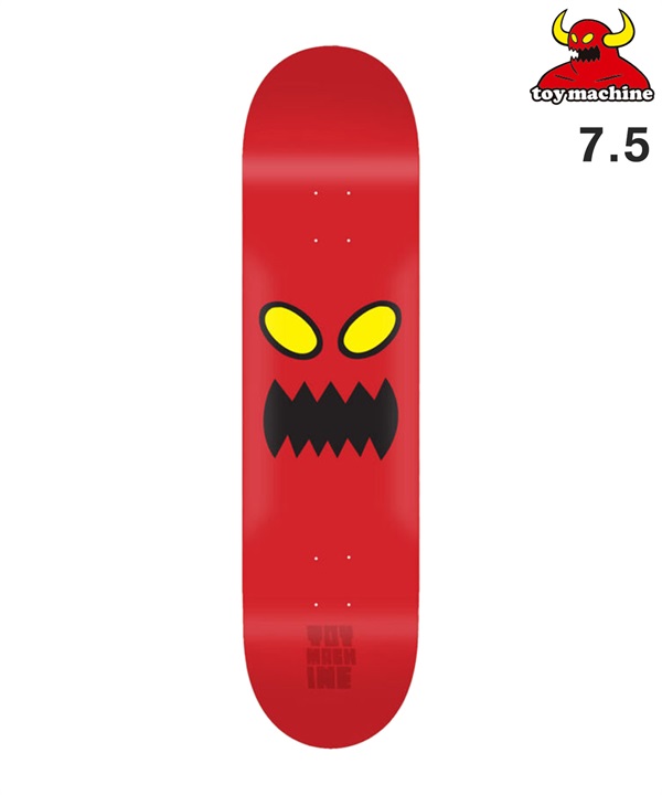 TOY MACHINE トイマシーン スケートボード デッキ 7.5inch MONSTER FACE ムラサキスポーツ