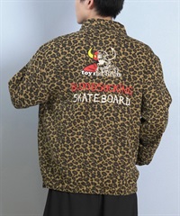 TOY MACHINE トイマシーン アウター メンズ ジャケット レオパード柄 バックロゴ AM MONSTER STORE JACKET MTMFFJK9(LEOBR-M)
