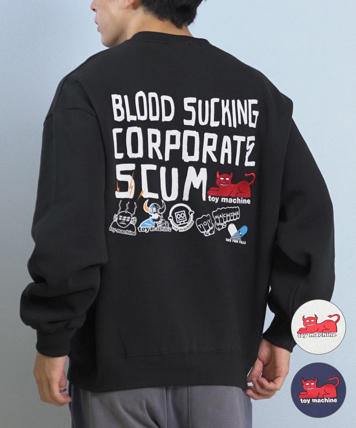 TOY MACHINE トイマシーン トレーナー スウェット メンズ クルーネック