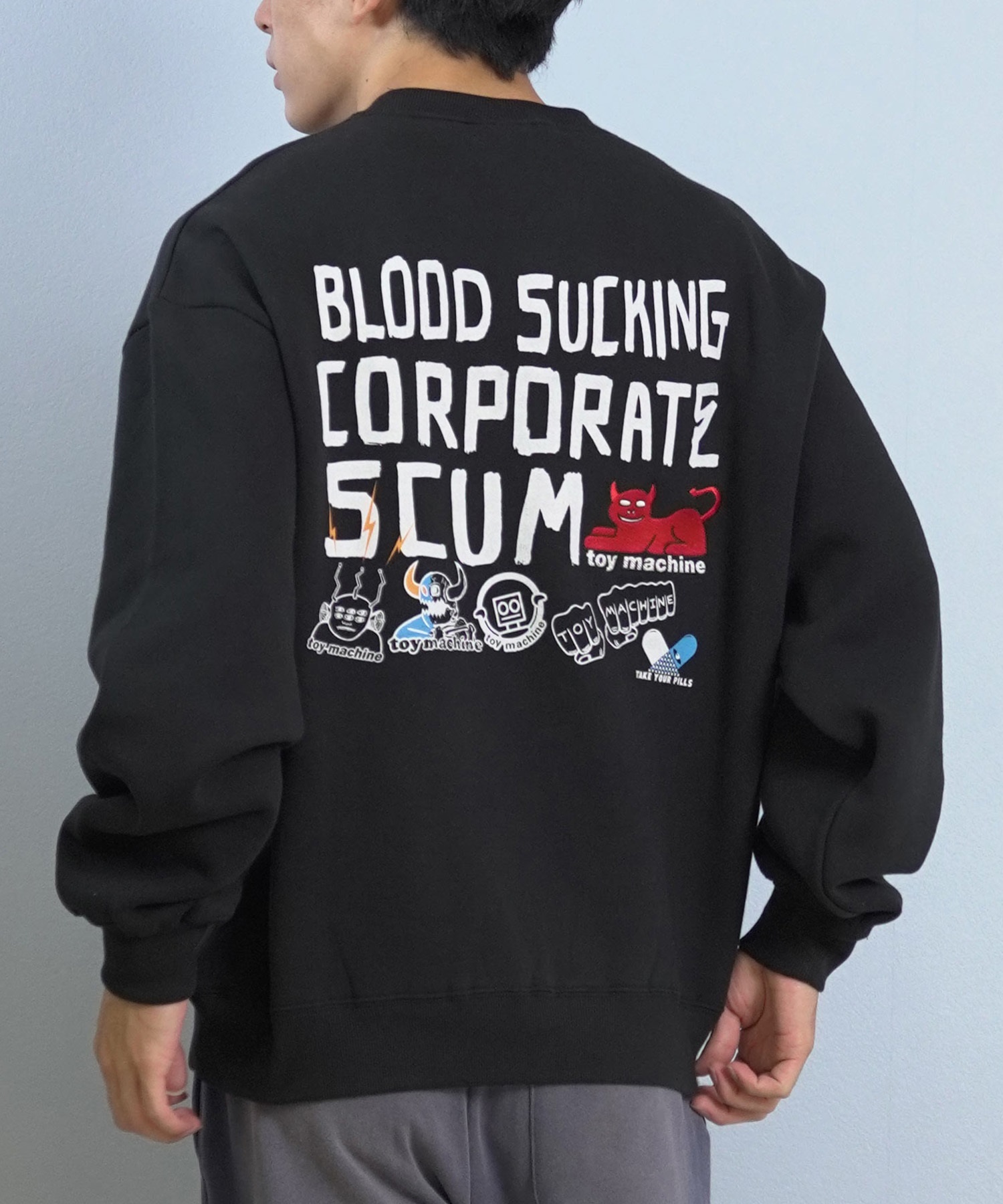 TOY MACHINE トイマシーン トレーナー スウェット メンズ クルーネック