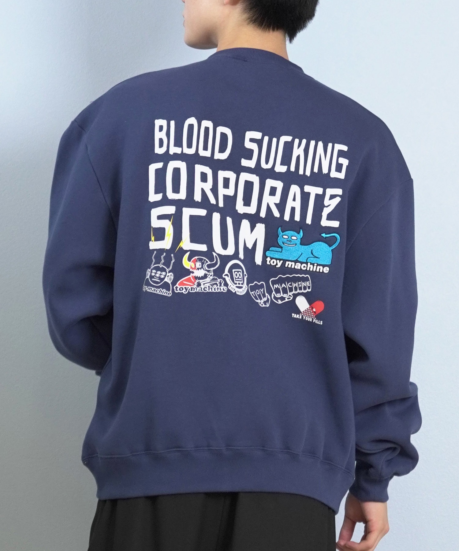 toy machine トイマシーン　スウェット　トレーナー　黒　ブラック　古着 ムラサキスポーツ限定TOY MACHINE⁄トイマシーン スウェット